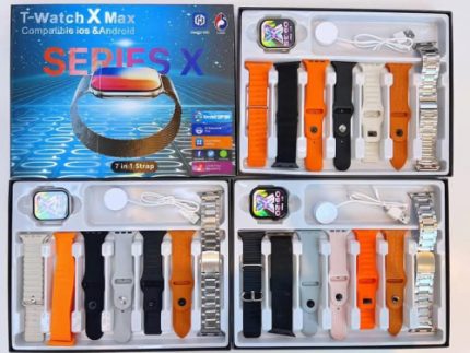 T-Watch X Max SERIES X (7 Strap, AMOLED Display)