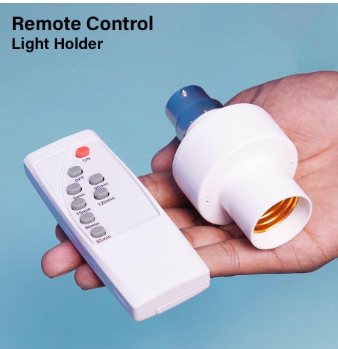 Wireless remote control for a lamp holder