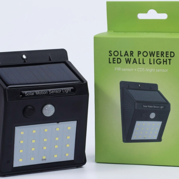 Solar Powered LED Wall Light Motion PIR Sensor